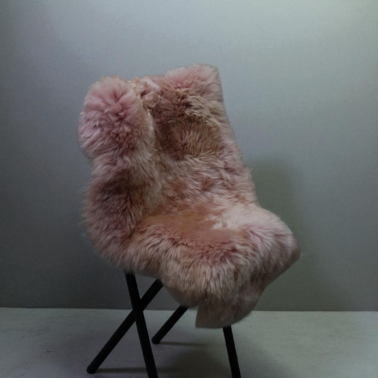 Luxury Soft Pink Sheepskin Rug – Premium Real Wool Chair & Home Decor