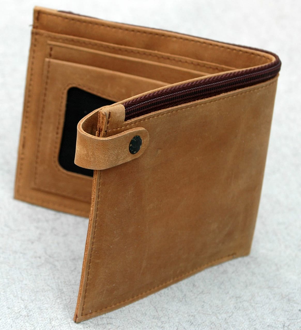 Genuine Cowhide Leather Wallet – Handmade Hair-On Hide Bifold
