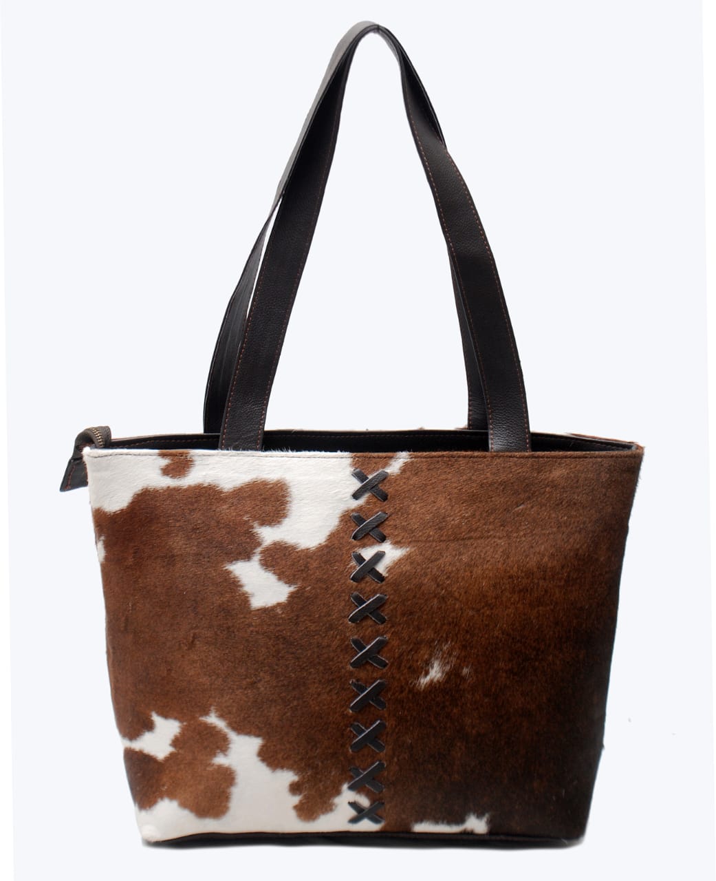 Handcrafted Cowhide Leather Tote Bag – Premium Hair-On Hide Shoulder Bag