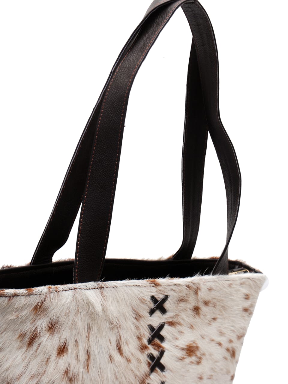 Handcrafted Cowhide Leather Tote Bag – Premium Hair-On Hide Shoulder Bag