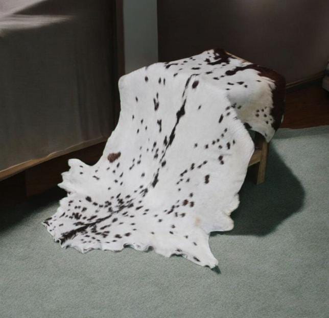 Premium Natural Cowhide Rug – Brown & White Speckled Hair-On Hide