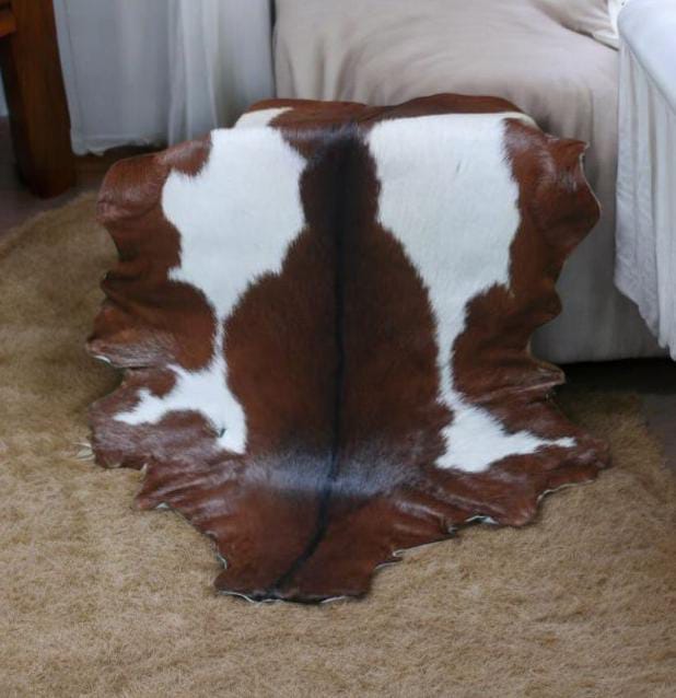Premium Natural Cowhide Rug – Brown & White Speckled Hair-On Hide