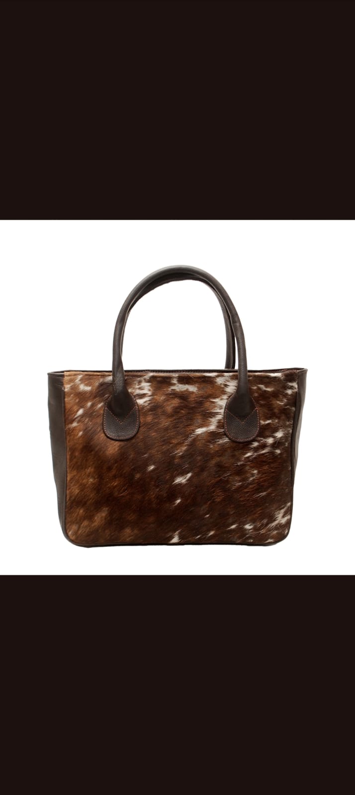 Premium Cowhide Leather Tote Bag – Handmade Genuine Hair-On Hide Handbag