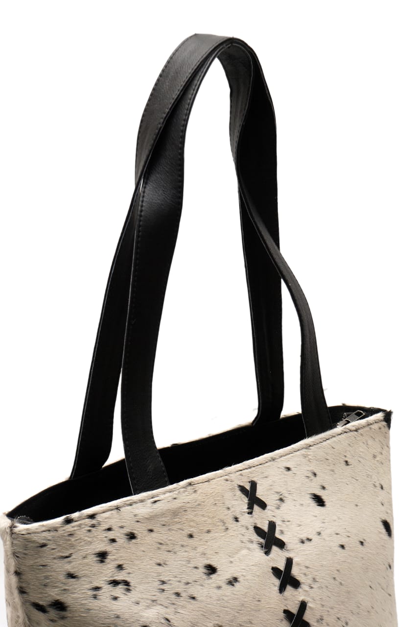 Premium Cowhide Leather Tote Bag – Handmade Genuine Hair-On Hide Handbag