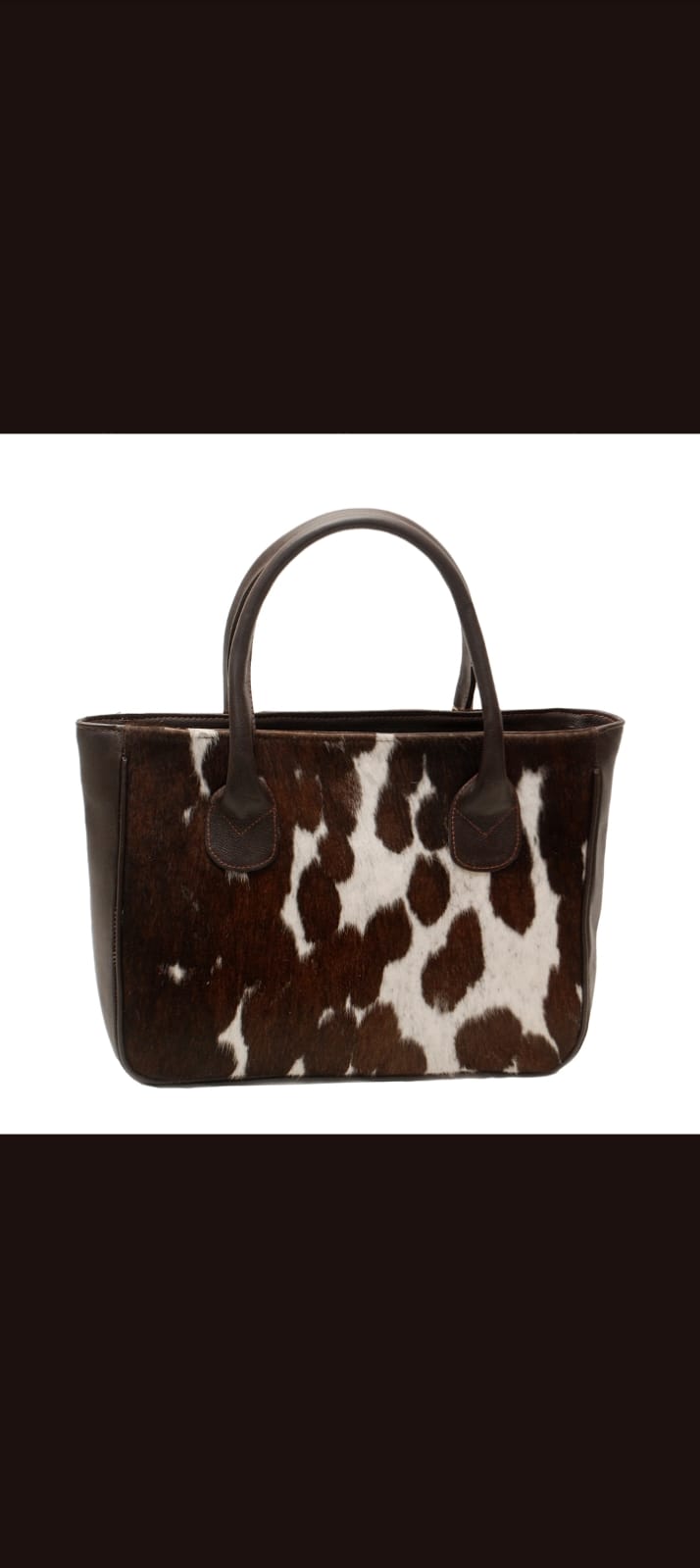 Premium Cowhide Leather Tote Bag – Handmade Genuine Hair-On Hide Handbag