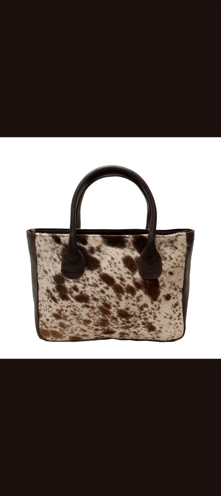 Premium Cowhide Leather Tote Bag – Handmade Genuine Hair-On Hide Handbag